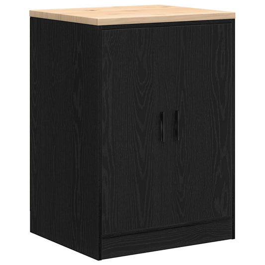Garage Storage Cabinet Black 60x51x85 cm Solid Wood Pine Garage Storage Cabinet Black 60x51x85 cm Solid Wood Pine
