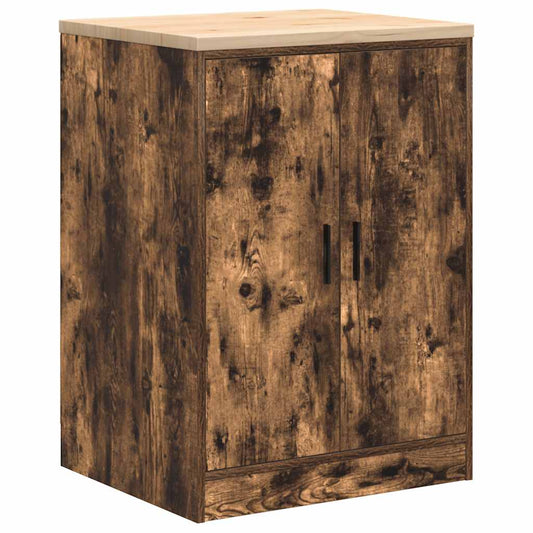 Garage Storage Cabinet Smoked Oak 60x51x85 cm Solid Wood Pine Garage Storage Cabinet Smoked Oak 60x51x85 cm Solid Wood Pine