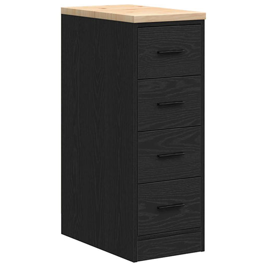 Garage Storage Cabinet Black 30x51x85 cm Solid Wood Pine Garage Storage Cabinet Black 30x51x85 cm Solid Wood Pine