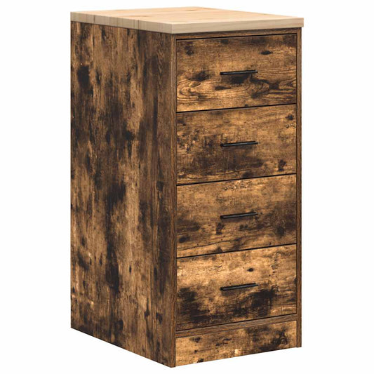 Garage Storage Cabinet Smoked Oak 40x51x85 cm Solid Wood Pine Garage Storage Cabinet Smoked Oak 40x51x85 cm Solid Wood Pine
