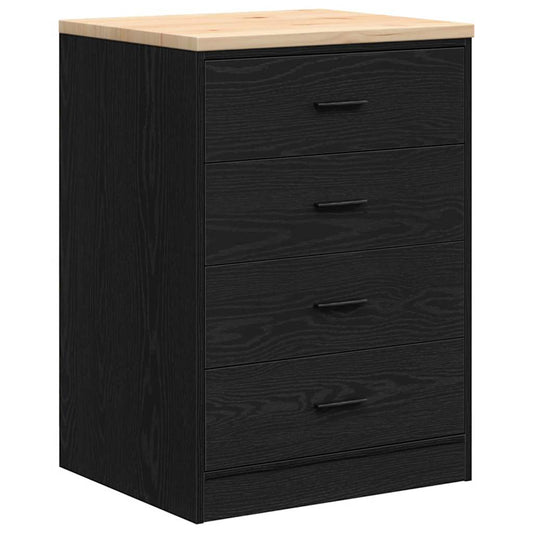 Garage Storage Cabinet Black 60x51x85 cm Solid Wood Pine Garage Storage Cabinet Black 60x51x85 cm Solid Wood Pine