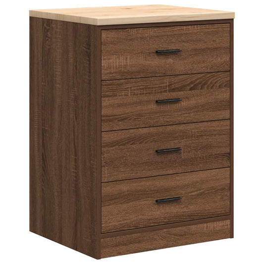 Garage Storage Cabinet Brown Oak 60x51x85 cm Solid Wood Pine Garage Storage Cabinet Brown Oak 60x51x85 cm Solid Wood Pine