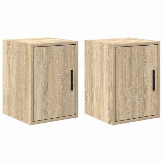 Garage Wall Cabinets 2 pcs Sonoma Oak Engineered Wood Garage Wall Cabinets 2 pcs Sonoma Oak Engineered Wood