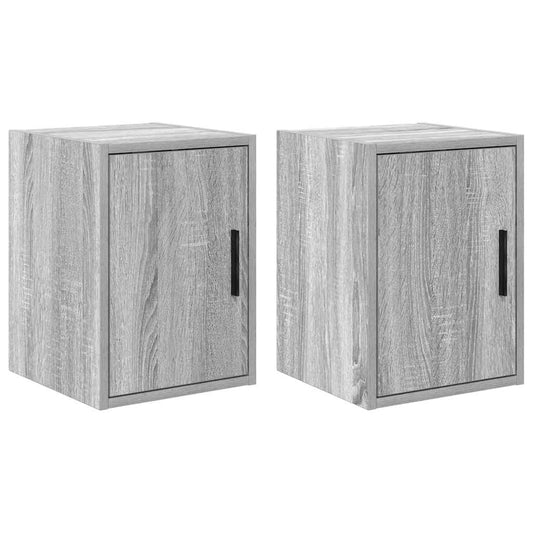 Garage Wall Cabinets 2 pcs Grey Sonoma Engineered Wood Garage Wall Cabinets 2 pcs Grey Sonoma Engineered Wood