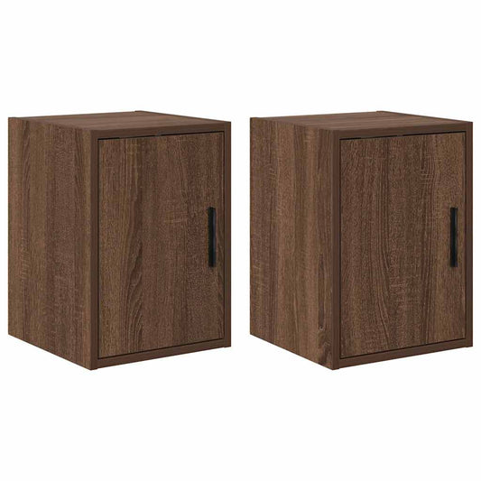 Garage Wall Cabinets 2 pcs Brown Oak Engineered Wood Garage Wall Cabinets 2 pcs Brown Oak Engineered Wood