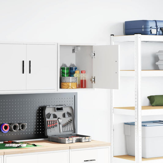 Garage Wall Cabinet White Engineered Wood Garage Wall Cabinet White Engineered Wood