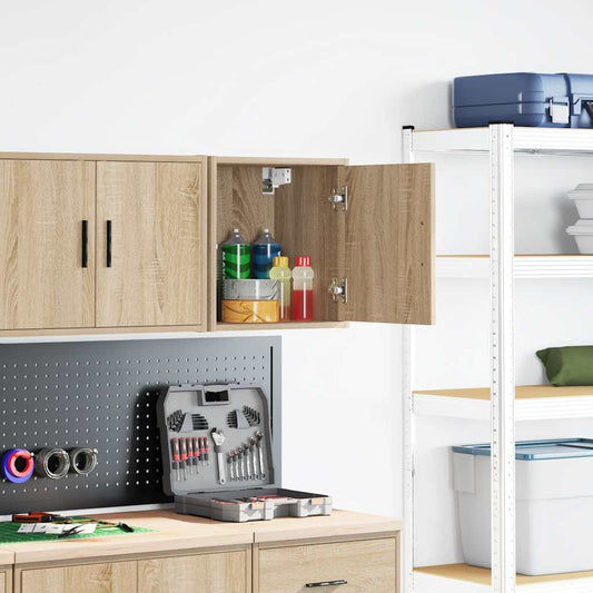 Garage Wall Cabinet Sonoma Oak Engineered Wood Garage Wall Cabinet Sonoma Oak Engineered Wood