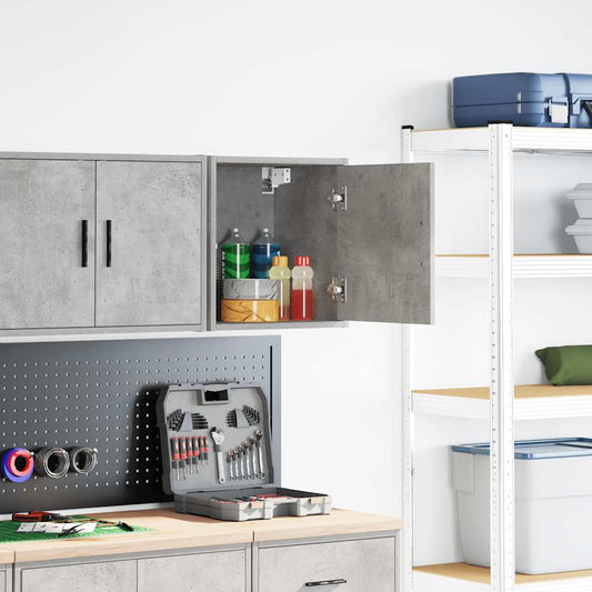 Garage Wall Cabinet Concrete Grey Engineered Wood Garage Wall Cabinet Concrete Grey Engineered Wood