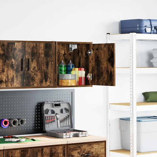 Garage Wall Cabinet Smoked Oak Engineered Wood Garage Wall Cabinet Smoked Oak Engineered Wood