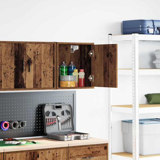 Garage Wall Cabinet Old Wood Engineered Wood Garage Wall Cabinet Old Wood Engineered Wood