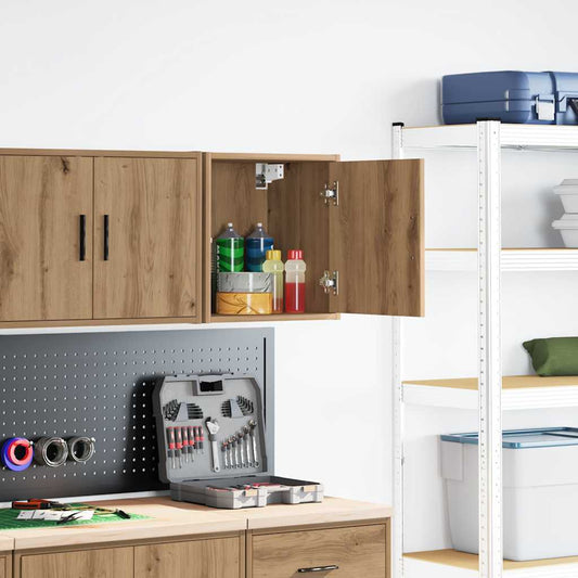 Garage Wall Cabinet Artisan Oak Engineered Wood Garage Wall Cabinet Artisan Oak Engineered Wood