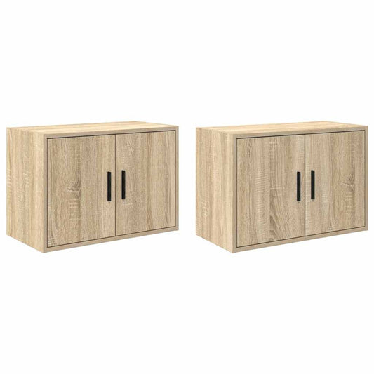 Garage Wall Cabinets 2 pcs Sonoma Oak Engineered Wood Garage Wall Cabinets 2 pcs Sonoma Oak Engineered Wood