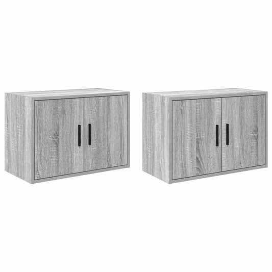 Garage Wall Cabinets 2 pcs Grey Sonoma Engineered Wood Garage Wall Cabinets 2 pcs Grey Sonoma Engineered Wood