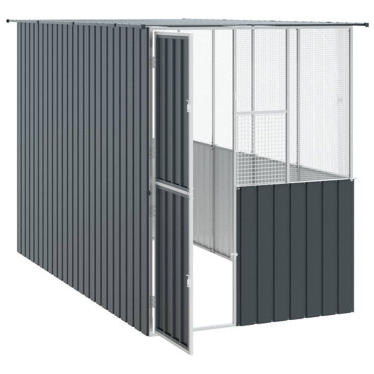 Bird Cage Anthracite 165 x 318 x 200 cm Galvanised Steel Bird Cage Anthracite 165 x 318 x 200 cm Galvanised Steel