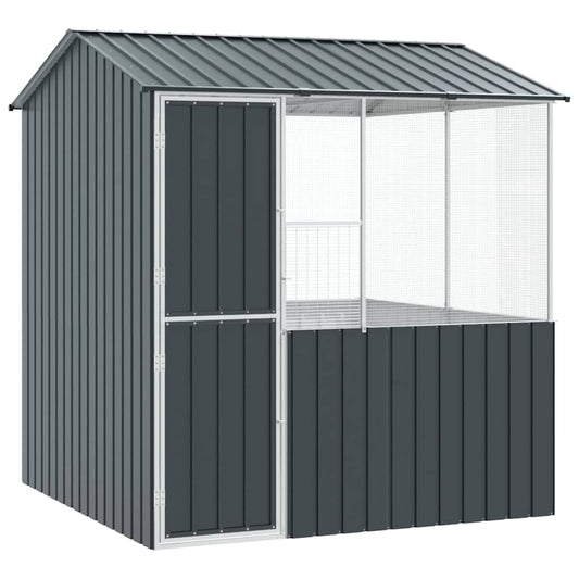 Bird Cage Anthracite 215 x 209 x 230 cm Galvanised Steel Bird Cage Anthracite 215 x 209 x 230 cm Galvanised Steel