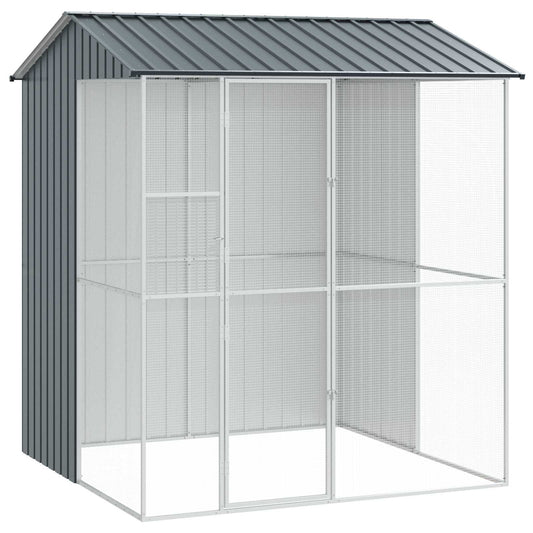 Bird Cage Anthracite 215 x 210 x 247 cm Galvanised Steel Bird Cage Anthracite 215 x 210 x 247 cm Galvanised Steel