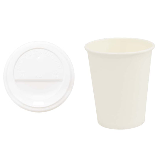 Paper Coffee Cups with Lids 1000 pcs 8oz 200ml Paper Coffee Cups with Lids 1000 pcs 8oz 200ml