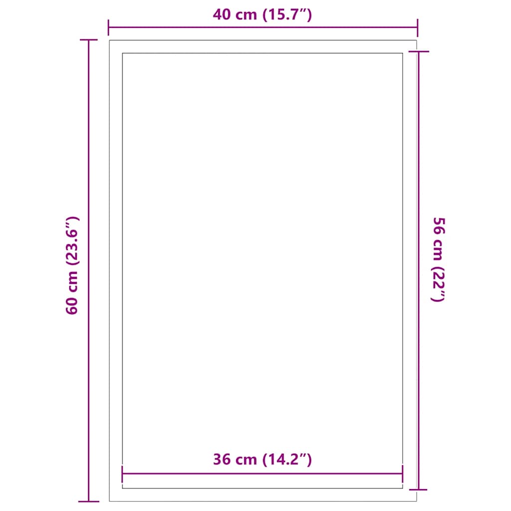 Doormat Black 40x60 cm