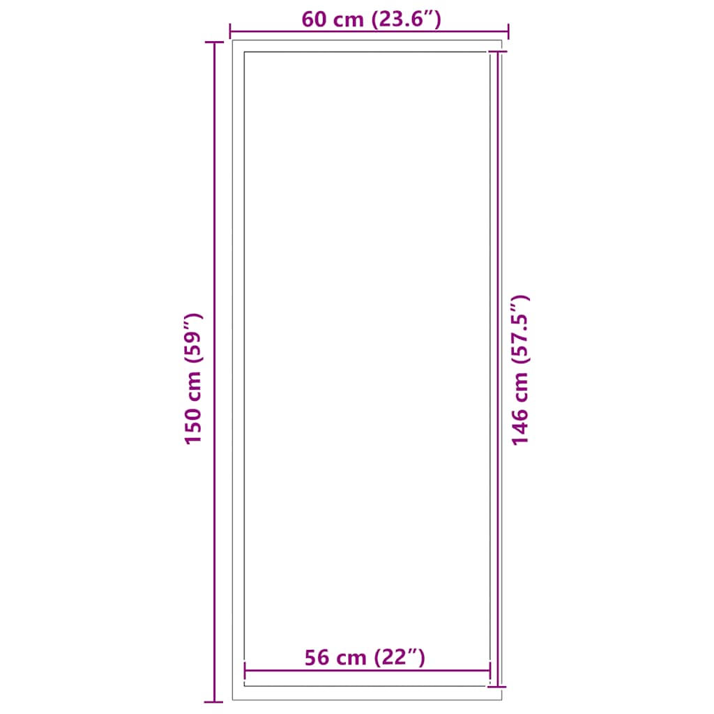 Doormat Black 60x150 cm
