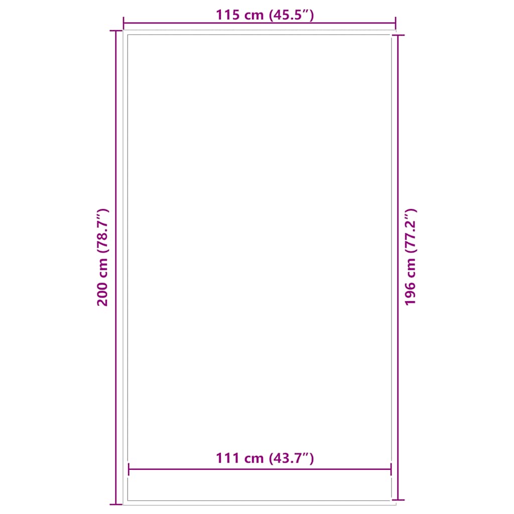 Doormat Brown 115x200 cm