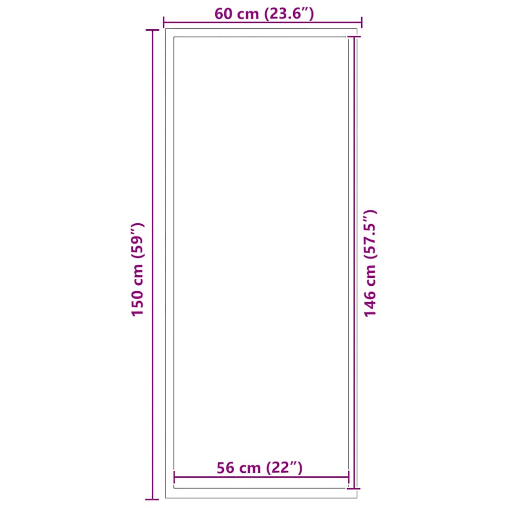 Doormat Grey 60x150 cm