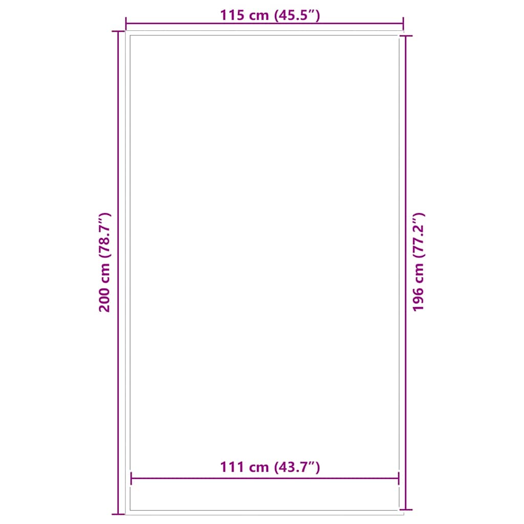Doormat Grey 115x200 cm