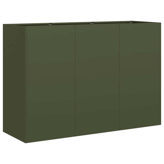 Planter Olive Green 120x40x80 cm Cold-rolled Steel Planter Olive Green 120x40x80 cm Cold-rolled Steel
