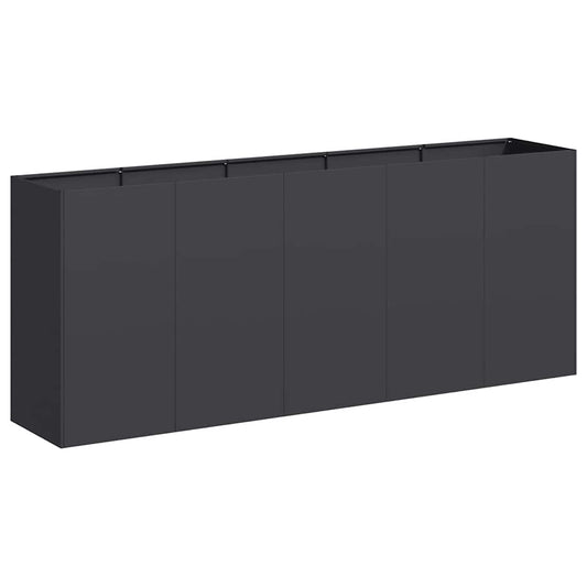 Planter Black 200x40x80 cm Cold-rolled Steel Planter Black 200x40x80 cm Cold-rolled Steel