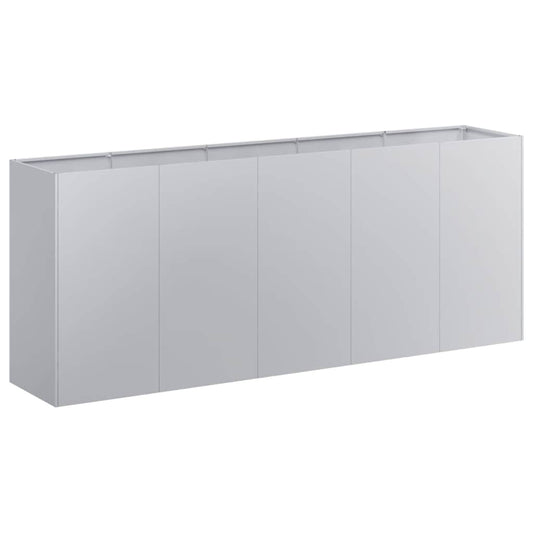 Planter 200x40x80 cm Galvanised Steel Planter 200x40x80 cm Galvanised Steel