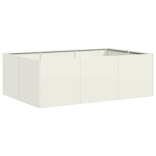 Planter White 120x80x40 cm Steel Planter White 120x80x40 cm Steel