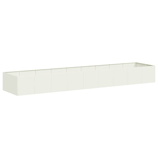 Planter White 360x80x40 cm Steel Planter White 360x80x40 cm Steel