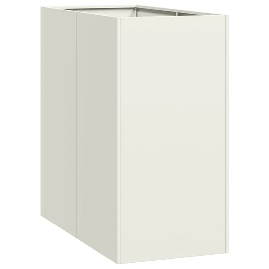 Planter White 40x80x80 cm Steel Planter White 40x80x80 cm Steel