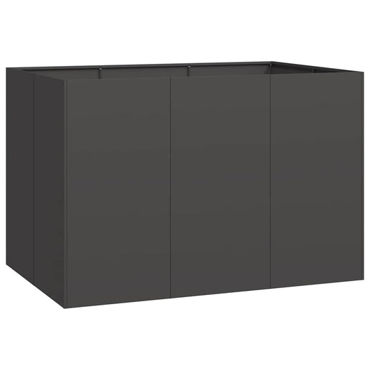 Planter Black 120x80x80 cm Steel Planter Black 120x80x80 cm Steel