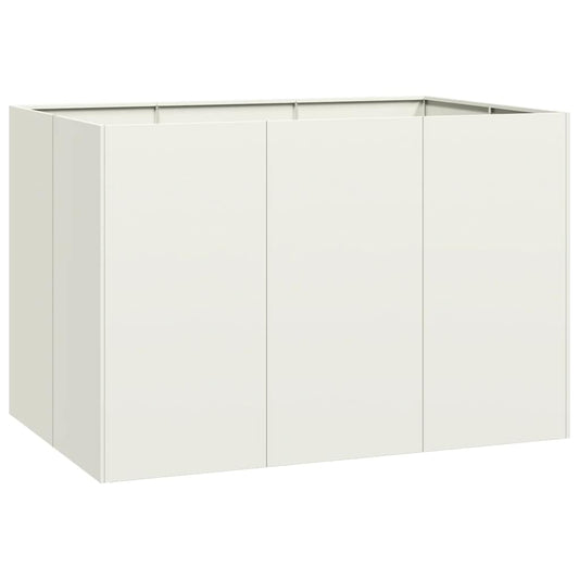 Planter White 120x80x80 cm Steel Planter White 120x80x80 cm Steel