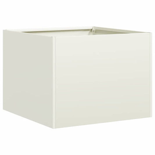 Planter White 40x40x30 cm Steel Planter White 40x40x30 cm Steel
