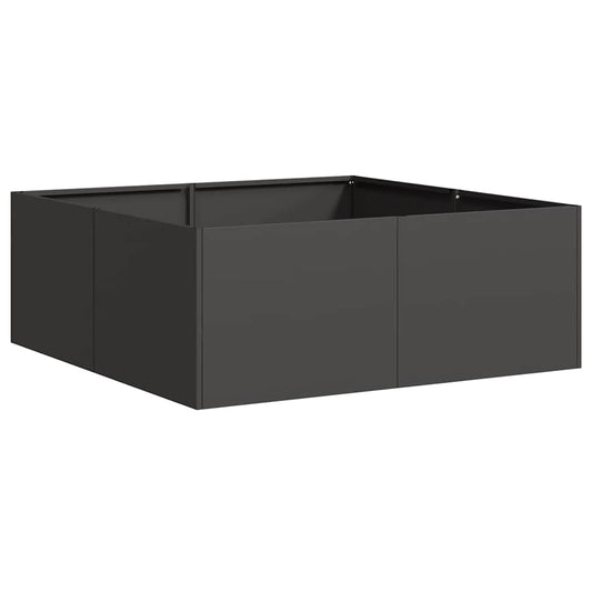 Planter Black 80x80x30 cm Steel Planter Black 80x80x30 cm Steel