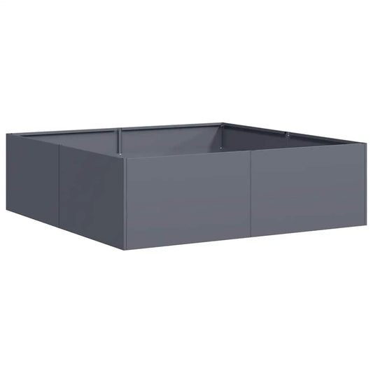 Planter Anthracite 100x100x30 cm Steel Planter Anthracite 100x100x30 cm Steel