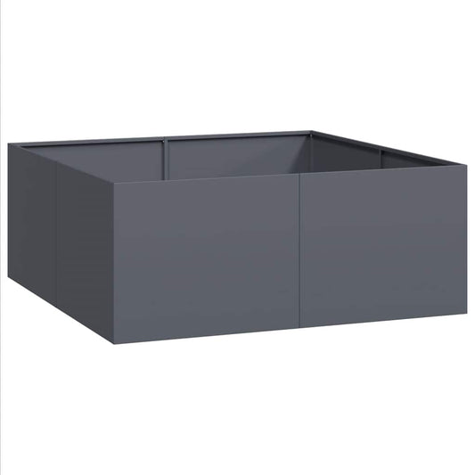 Planter Anthracite 100x100x40 cm Steel Planter Anthracite 100x100x40 cm Steel