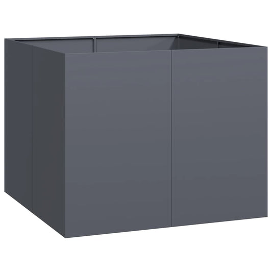 Planter Anthracite 100x100x80 cm Steel Planter Anthracite 100x100x80 cm Steel