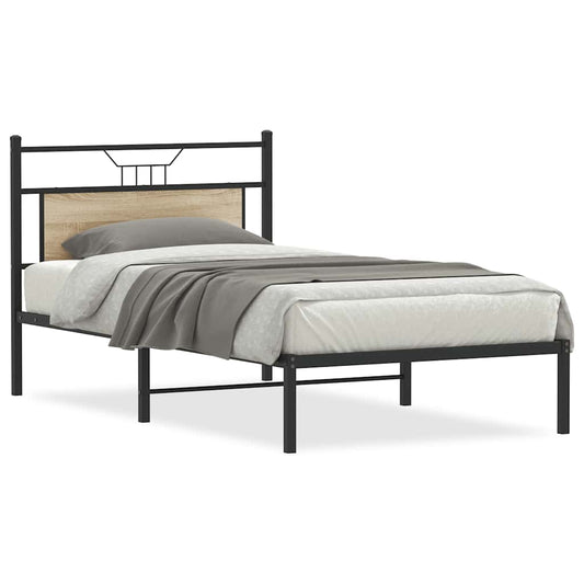 Bed Frame without Mattress Sonoma Oak 100x190cm Engineered Wood Bed Frame without Mattress Sonoma Oak 100x190cm Engineered Wood