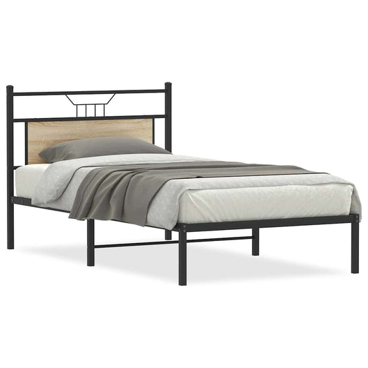 Bed Frame without Mattress Sonoma Oak 107x203 cm Engineered Wood Bed Frame without Mattress Sonoma Oak 107x203 cm Engineered Wood