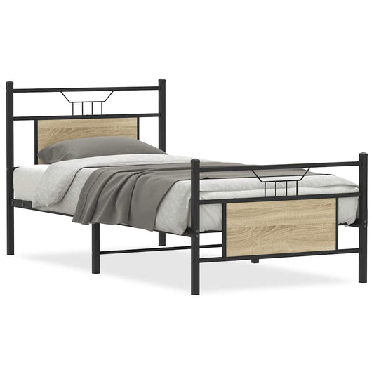 Bed Frame without Mattress Sonoma Oak 80x200 cm Engineered Wood Bed Frame without Mattress Sonoma Oak 80x200 cm Engineered Wood
