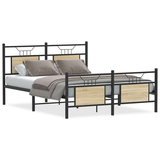 Bed Frame without Mattress Sonoma Oak 140x200cm Engineered Wood Bed Frame without Mattress Sonoma Oak 140x200cm Engineered Wood