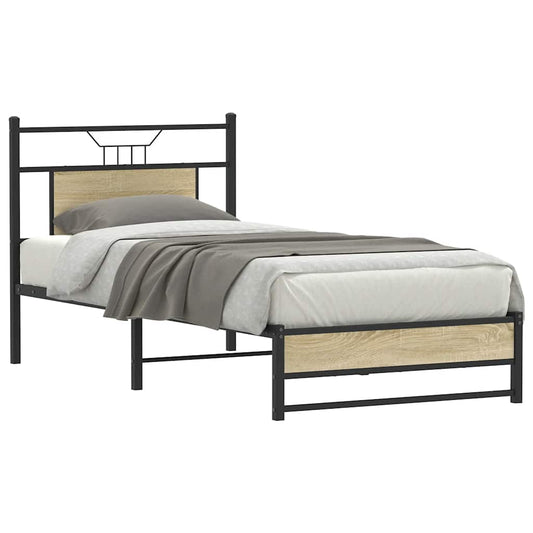 Bed Frame without Mattress Sonoma Oak 90x200 cm Engineered Wood Bed Frame without Mattress Sonoma Oak 90x200 cm Engineered Wood