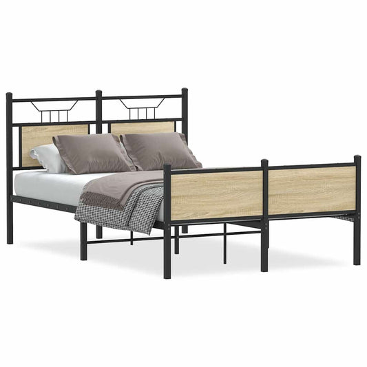 Bed Frame without Mattress Sonoma Oak 120x200 cm Engineered Wood Bed Frame without Mattress Sonoma Oak 120x200 cm Engineered Wood