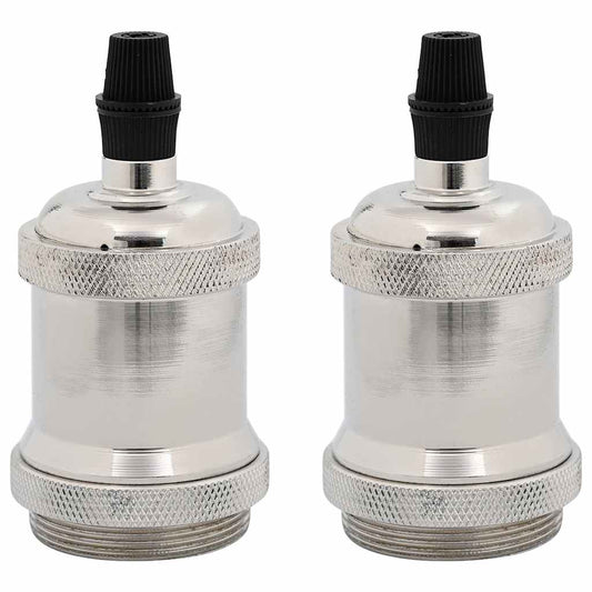 Lamp Holders 2 pcs Satin Nickel E27 Lamp Holders 2 pcs Satin Nickel E27