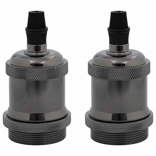 Lamp Holders 2 pcs Glossy Black E27 Lamp Holders 2 pcs Glossy Black E27