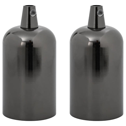 Lamp Holders 2 pcs Glossy Black E27 Lamp Holders 2 pcs Glossy Black E27