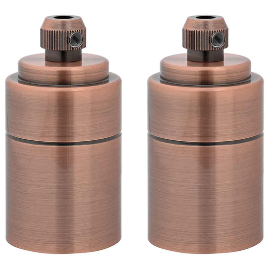Lamp Holders 2 pcs Red Bronze E27 Lamp Holders 2 pcs Red Bronze E27