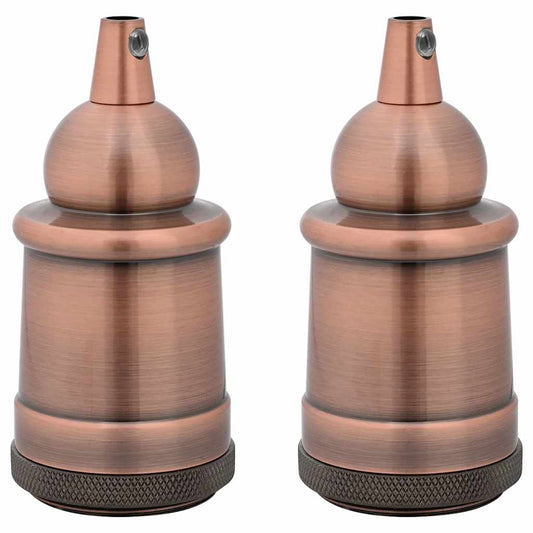 Lamp Holders 2 pcs Red Bronze E27 Lamp Holders 2 pcs Red Bronze E27